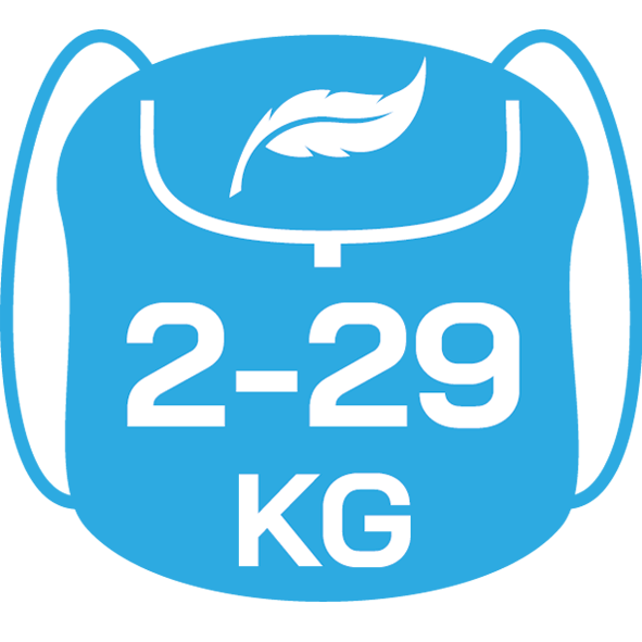 2 bis 29 kg Gewichtsspanne