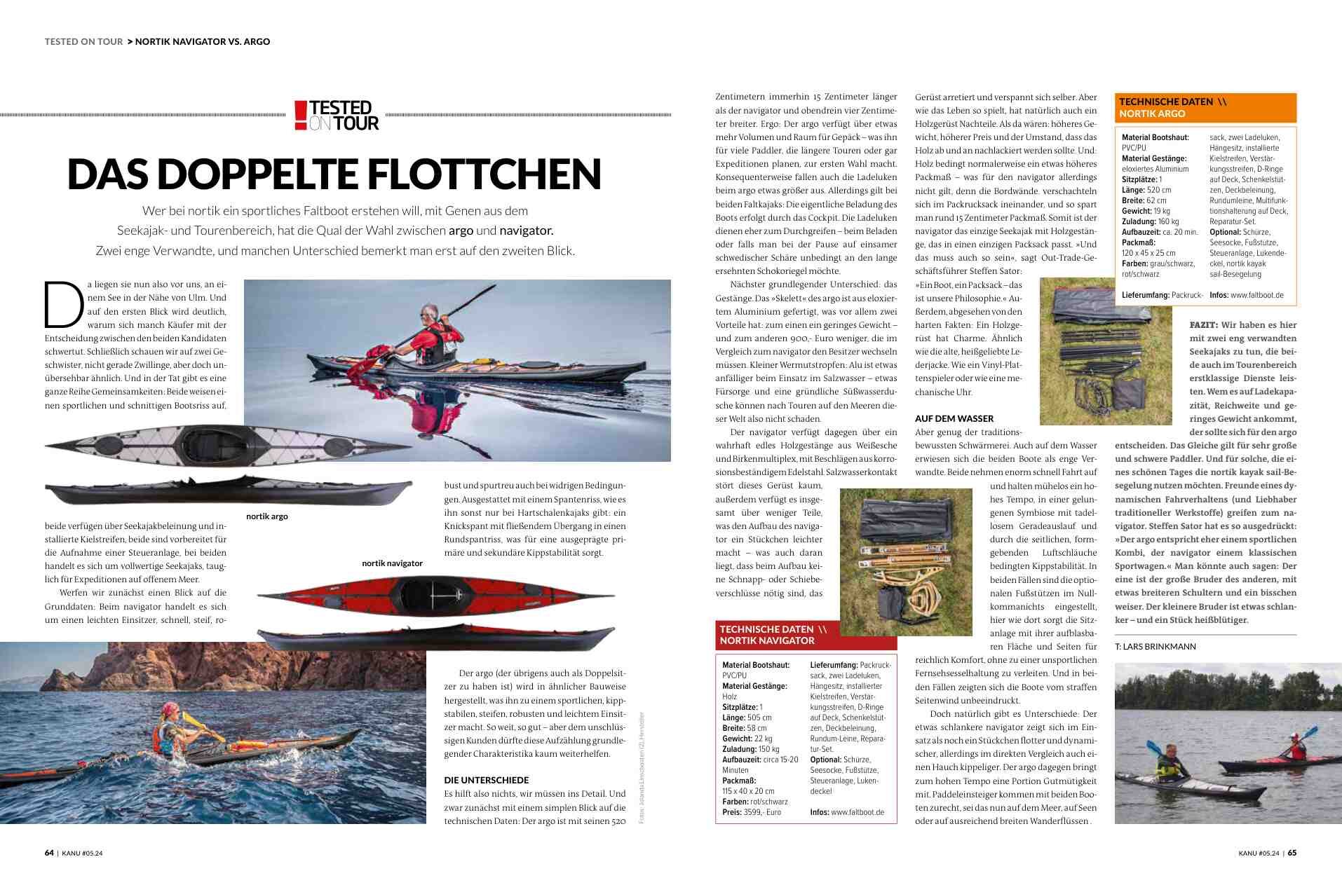 nortik argo vs. navigator im Test | KANU Magazin