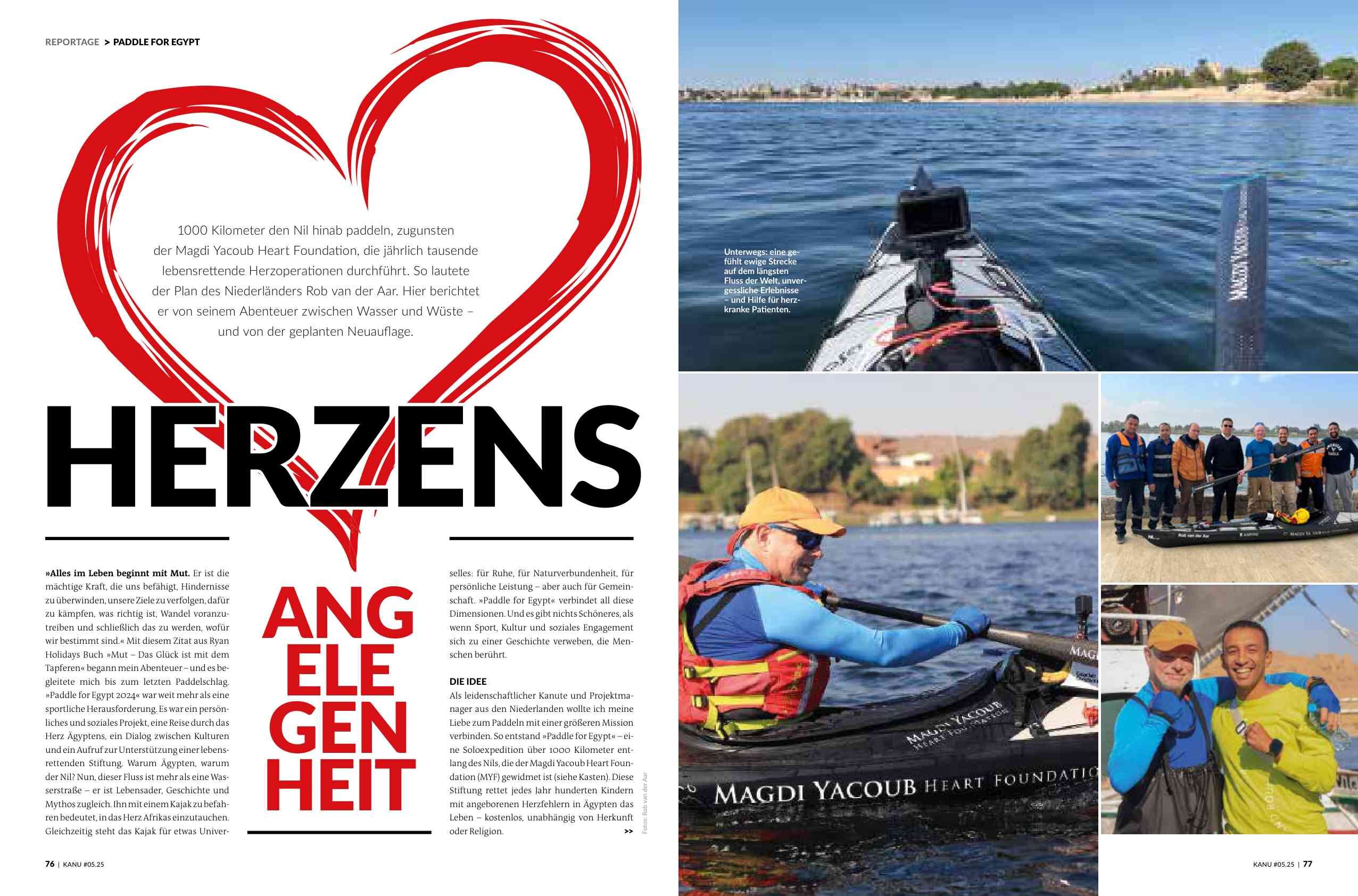 argo-Spendenreise auf dem Nil für herzkranke Kinder | KANU Magazin