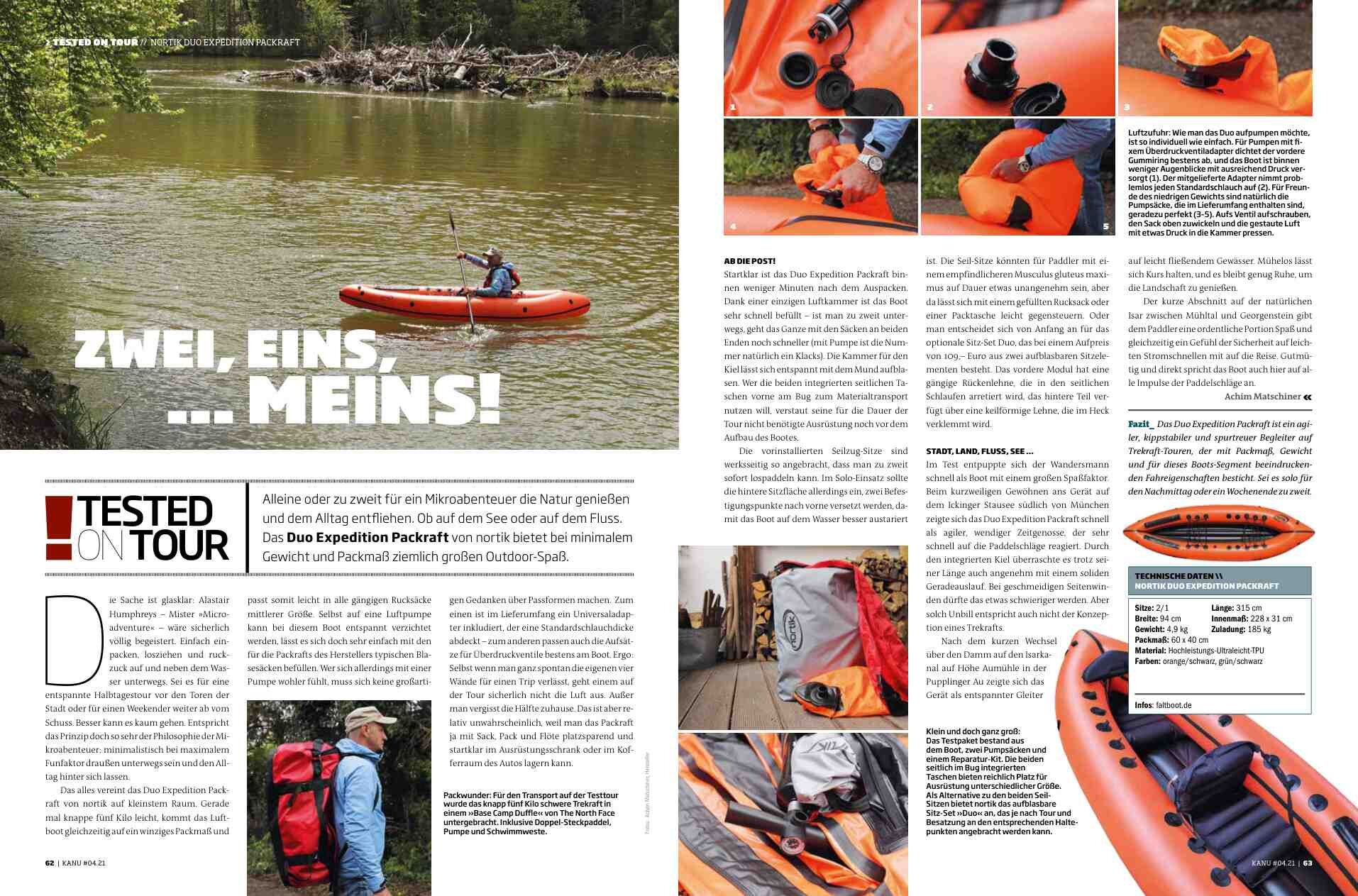 nortik DUO Expedition PackRaft im Test | KANU Magazin