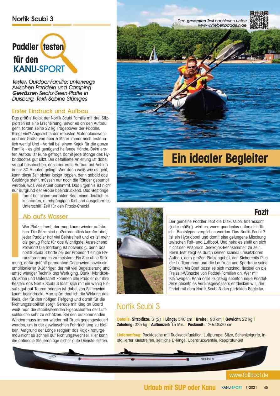 nortik scubi 3 im Test | Kanu-Sport