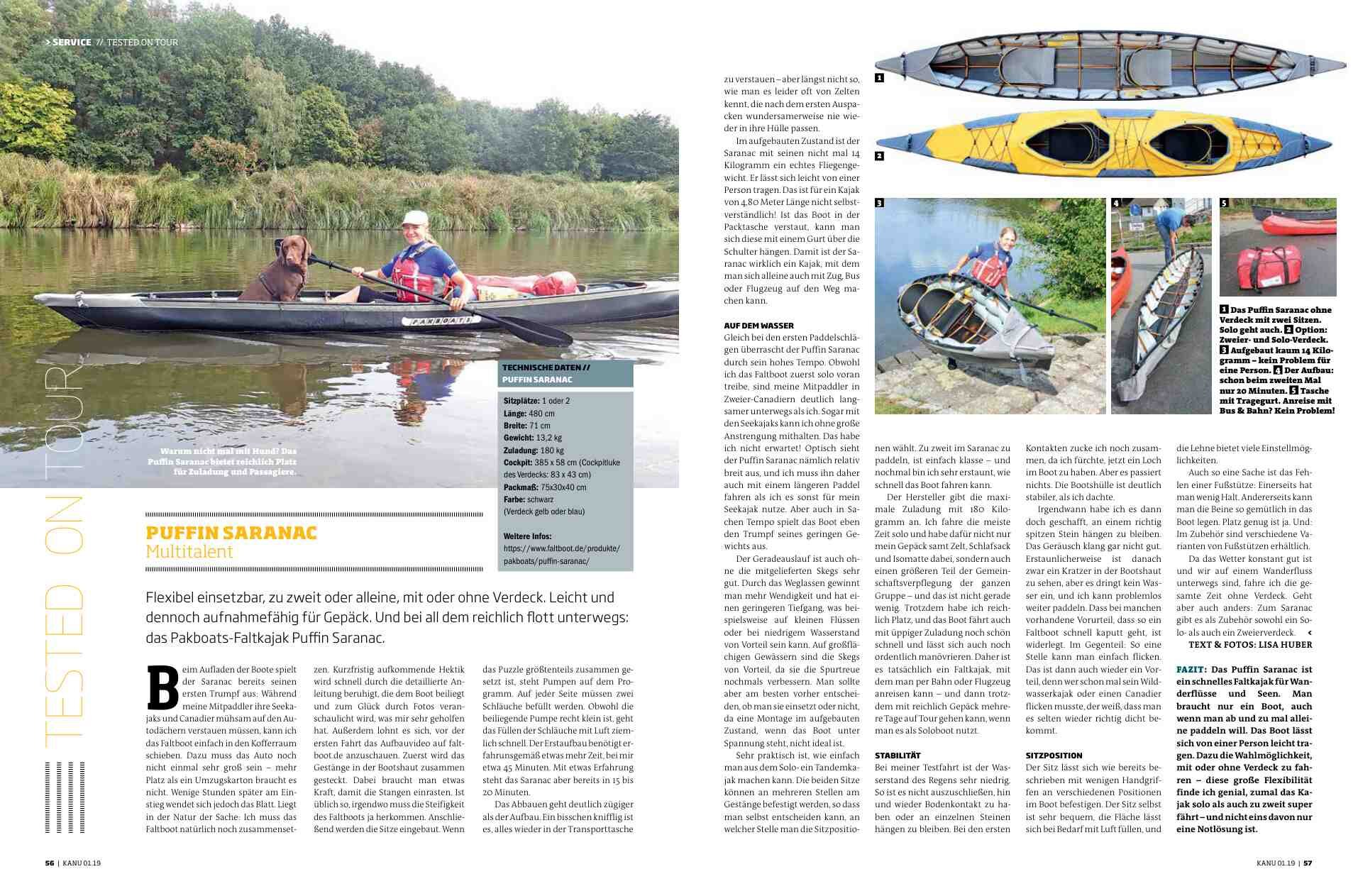 Pakboats Puffin Saranac im Test | KANU Magazin
