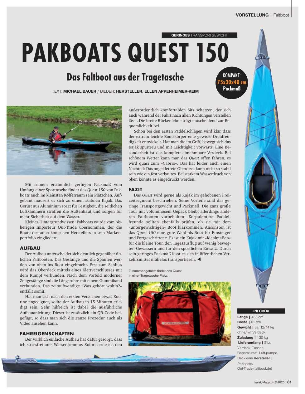 Pakboats Quest 150 im Test | Kajak Magazin